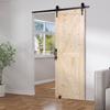 Barn Door and Hardware Kit 30" x 84" Wood Sliding Barn Door Kit Smoothly