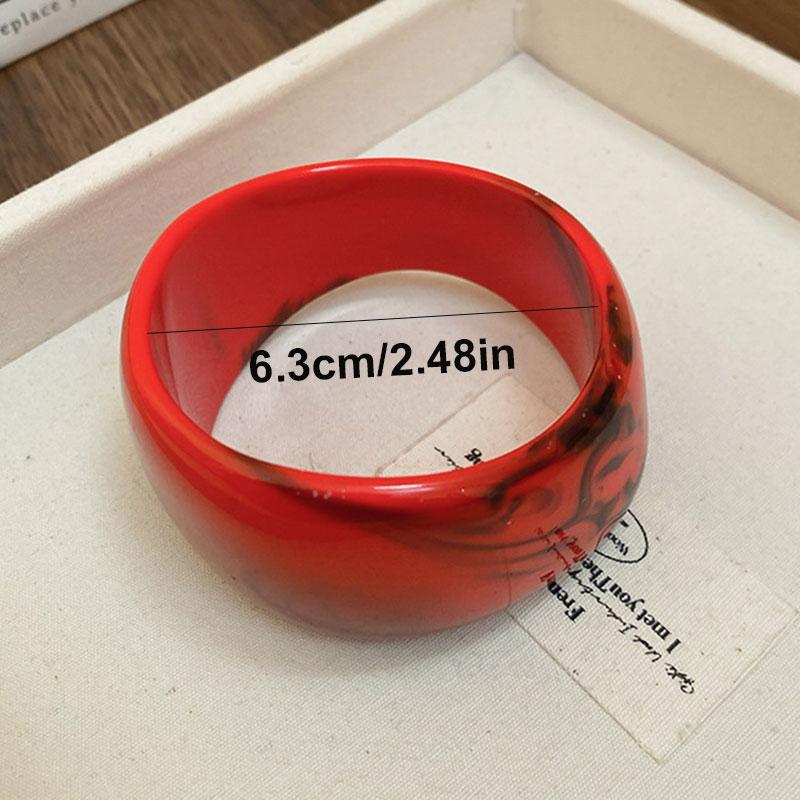8 Colors Bohemian Irregular Thick Resin Acrylic Bangles for Women Geometric Cuff Wide Bangle Bracelets Men Jewelry Summer