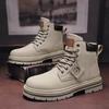 Fashion Motorcycle Boot Autumn WinterHigh Quality High Top Men Boots PlatformNon-slip CasualBooties Outdoor Mountaineering Boots