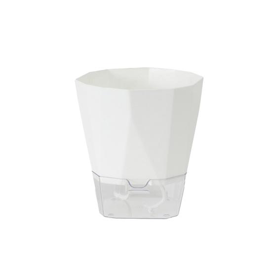 

Экологически чистый самополивающийся цветочный горшок, двухслойный, полезный, автоматически впитывает воду, держатель для цветов с веревкой 12.5cm белый