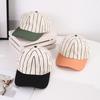 Retro Fashion Striped Color Baseball Cap Suitable for Men and Women Outdoor Play Photo Hat