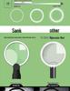 Sank 8039-6 Neck-Hanging Rechargeable LED Magnifier with 24 Lights, 130mm HD Lens, Round Frame Reading Stand