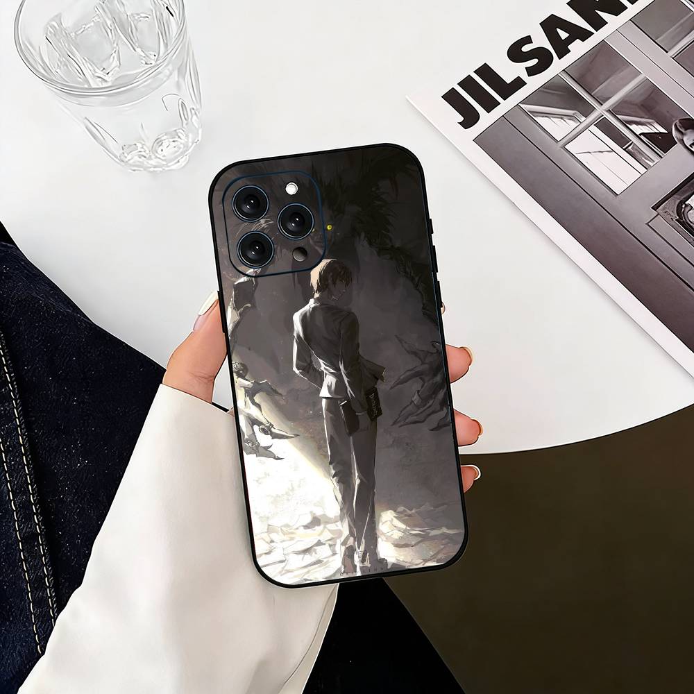 Death Note Kira Yagami Dark Anime Phone Case For iPhone 17, 16,15,14,13,12,11 Plus,Pro Max, Others Soft Black Cover