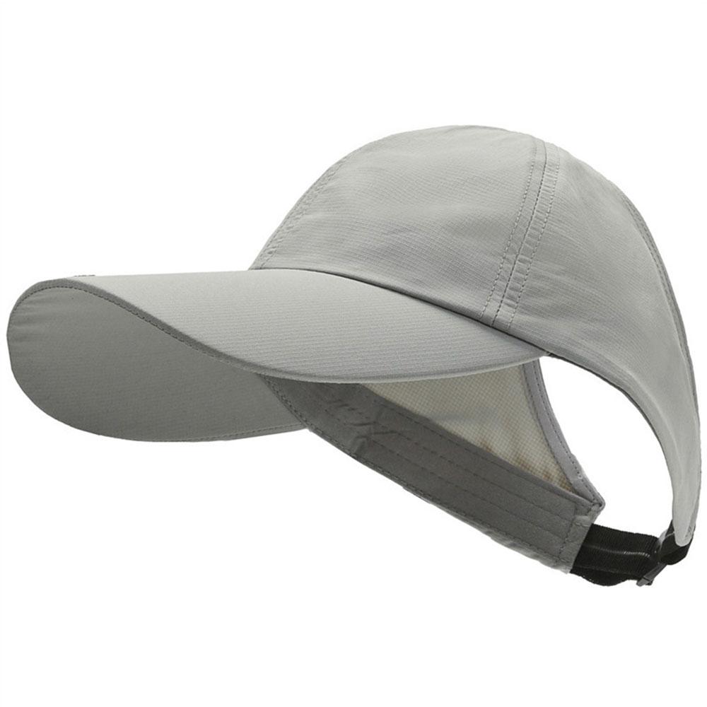 Summer Ponytail Baseball Cap Hollow Back Ponytail Hat Breathable Quick-Drying Visor Caps Outdoor Sunscreen Snapback Mesh Cap