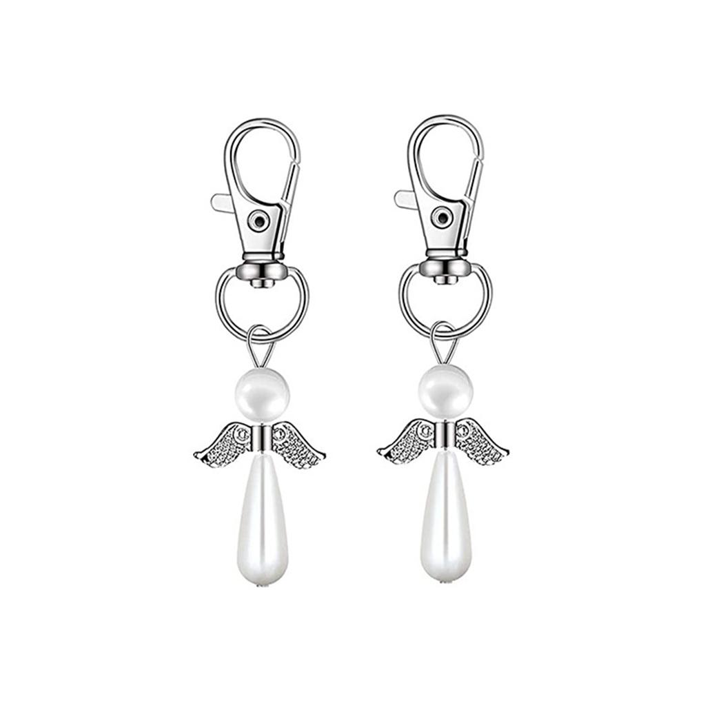 

Key Chain Originality Sliver angel Keys Absorbing Ring Pendant Wedding Romantic Charming Fascinating Exquisite Ornament