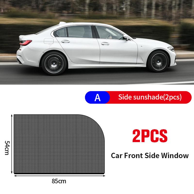 4-Piece Car Side Window Shade UV & Insect Resistant Universal Mosquito Net Breathable Mesh for Privacy Shades Screen Visor Cover