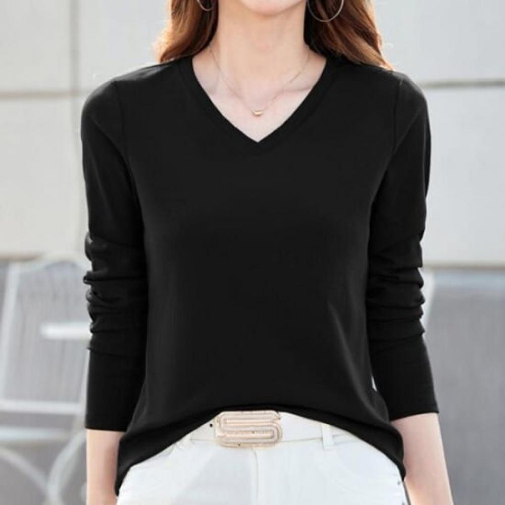 NaVaVa Women Simple Daily V Neck Long sleeVe T shirT nT2883