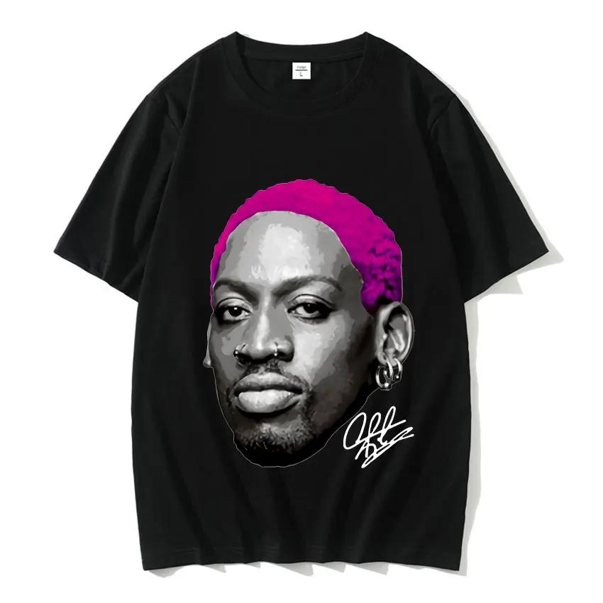 Horké Basketbalové Chlapci Červ Dennis Rodman Grafické Tričko Pánská Hip Hop Móda Punk Streetwear Pánské Letní Oversized Tričko