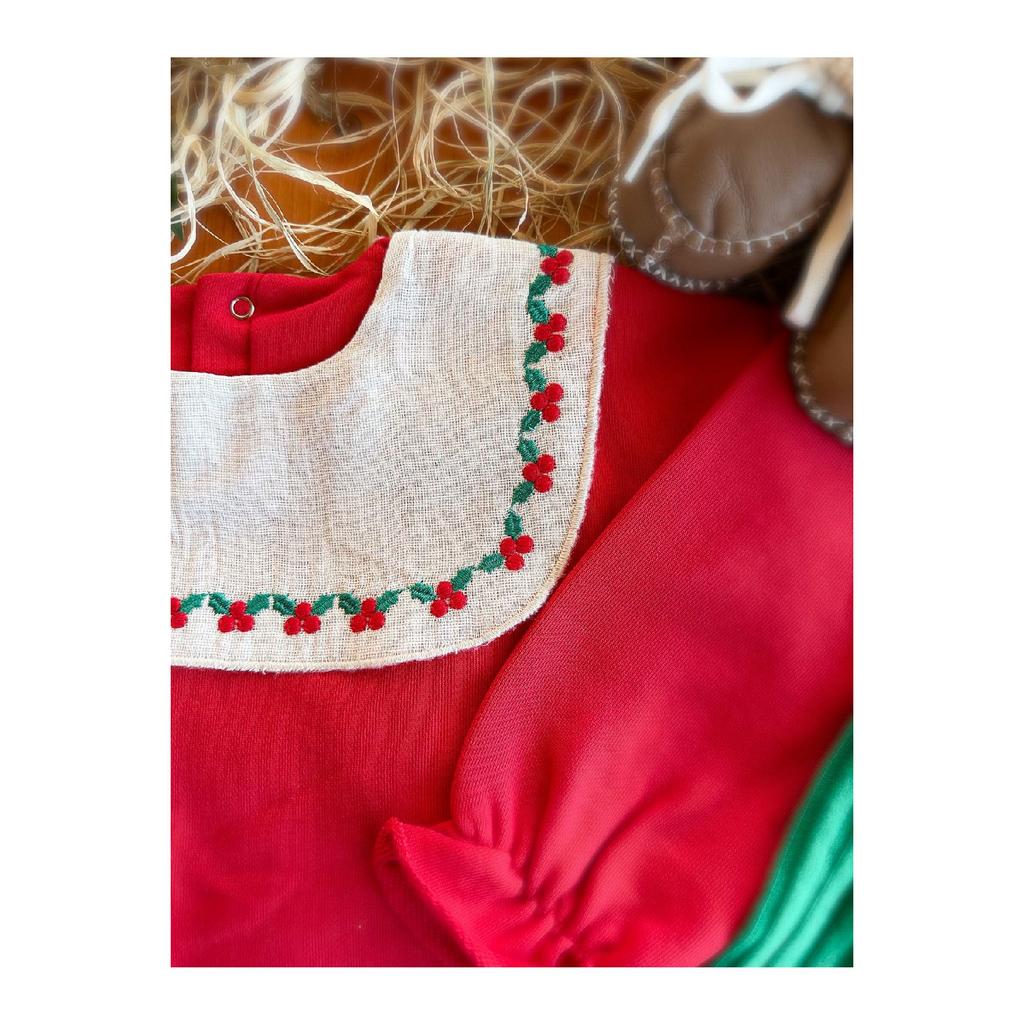 Kokinali Baby Collar New Year Concept Children's Bottom And Top Set