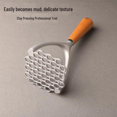 Premium Aluminum Alloy Potato Masher with Oak Handle