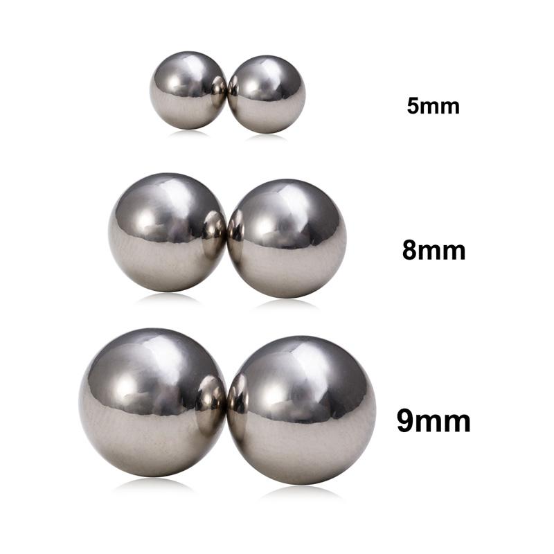 1 paio di finti piercing con potente magnete a clip per capezzoli, anelli con sfere, forti perline magnetiche sexy, gioielli per il corpo per coppia