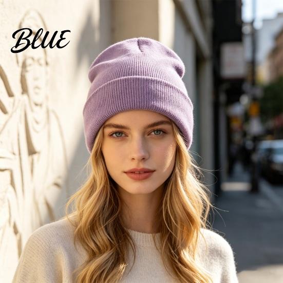Gorro de punto de color liso de moda para invierno, unisex, gorro tipo calavera holgado clásico, gorro de invierno cálido, gorro informal para hombres y mujeres, suave