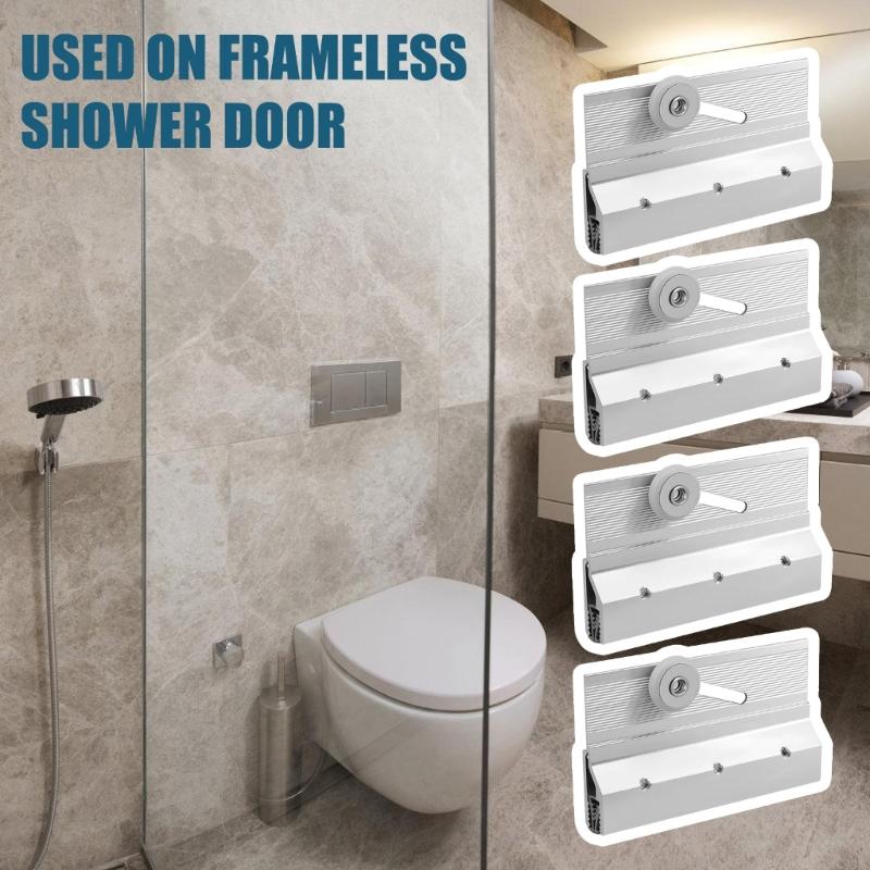 4pcs Adjustable Shower Door Rollers for 1/4 In Thick Glass Ensuring Level Installation Using Ball Bearing