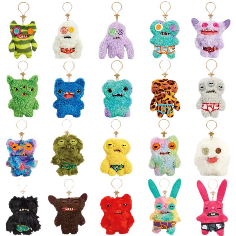 Portachiavi Peluche Mostro dei Denti Fuggler - Bambola Carina e Divertente, 3a-5a Generazione.