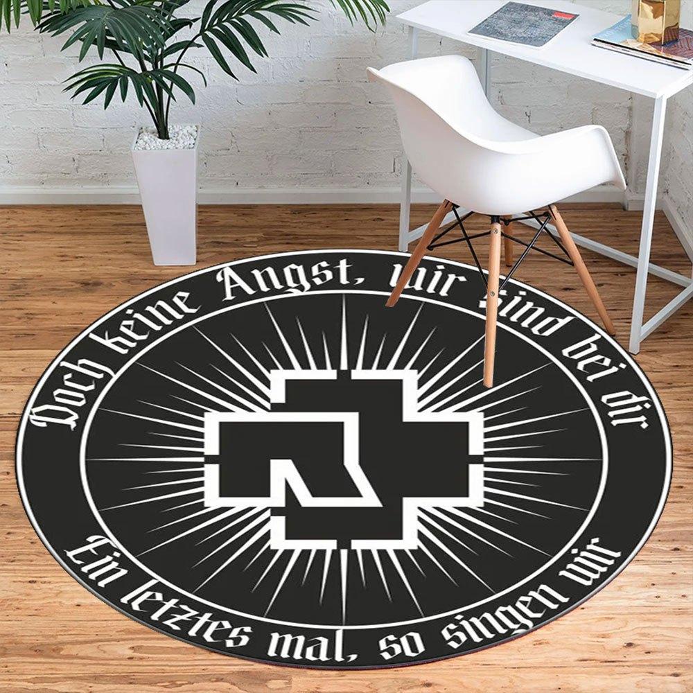 Rammstein: 'Keine Angst' Album Art StickerRound Non-Slip chair mat chair carpet for office Rugs for Office Decor Gift For Valentine's Day Mother's Day