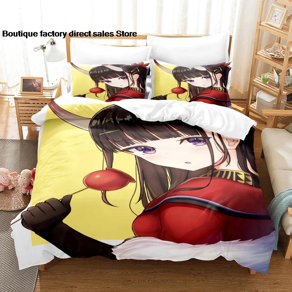 Azur Lane Anime Bedding Set Single Twin Full Queen King Size Duvet Cover Bed Sheet Set 2-3PCS