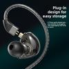 Cross-border New Private Model Replaceable Plug-in 10mm Sports HIFI ANC 360 Air Conduction In-ear Mobile Phone Wired Headphones