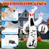 JOYFY 12Ft Giant Ghost Halloween Inflatable Outdoor Decorations with Colorful Flashing Flame Light for Garden/Home/Holiday/Party
