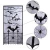 1Pcs Bat Spider Halloween Curtain Black Lace Spider Door Curtain Home Festival Decoration Halloween Bat Curtain Party Decoration