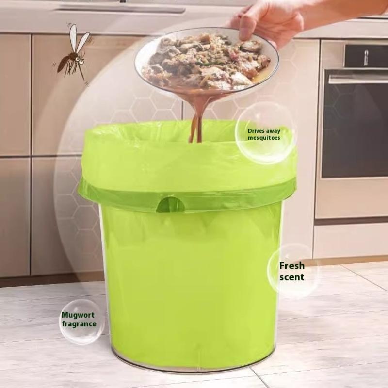 Bolsa de Basura con Cordón Sin Lágrimas Almacenamiento Cocina Baño Bolsa de Limpieza de Basura Bolsa de Basura de Ajenjo Antimosquitos y Antiolor