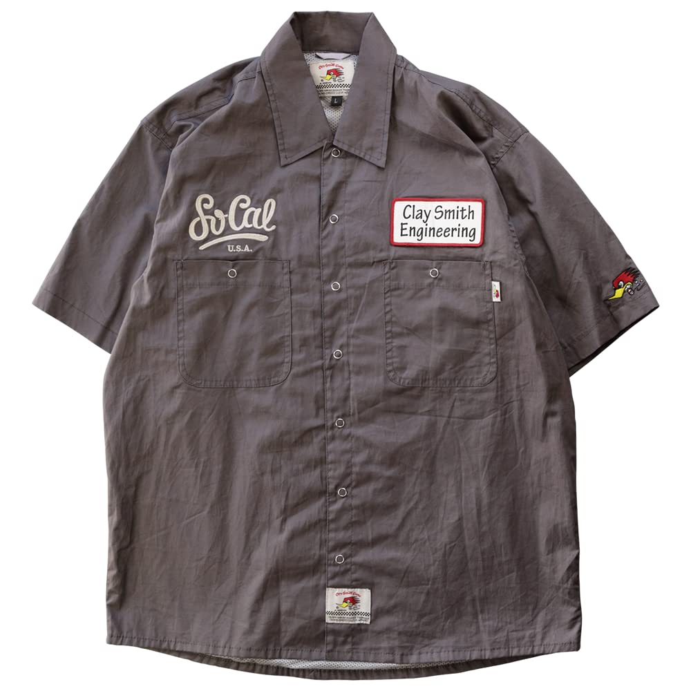 

CLAY SMITH LOBOR Motorcycle Shirt Jacket with Soft Shoulder and Spinal Size L Pads, Gray, (CSY-3904) серый