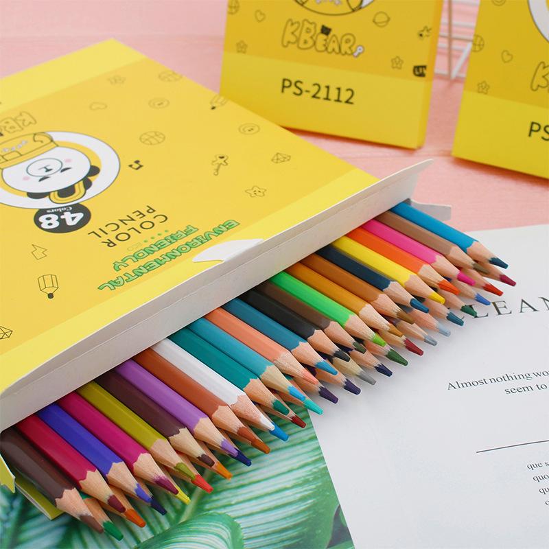 12-Color Little Bear Cartoon Pencils for Back-to-School - Creative, Student-Friendly Colored Pencils in Compact Box