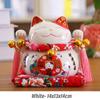6 Inch Ceramic Maneki Neko Figurine Fortune Cat Money Box Colored Cat Piggy Coin Bank Home Decoration Gift Feng Shui Ornament