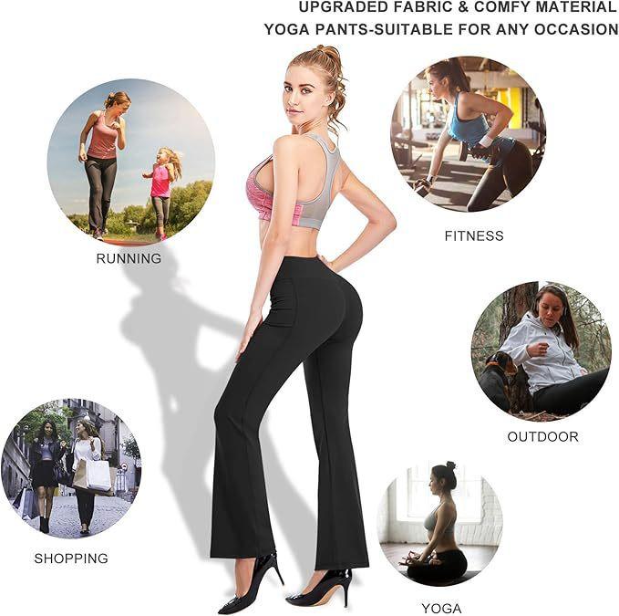 High-Waist Nude Yoga Flared Pants - Women's Hip-Lifting Fitness Tights
