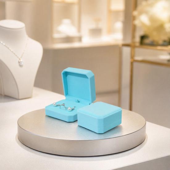 Yousheng 3-in-1 Jewelry Box, Octagonal Design, Soft Flannel Shockproof Organizer, for Necklaces Rings Earrings Wedding