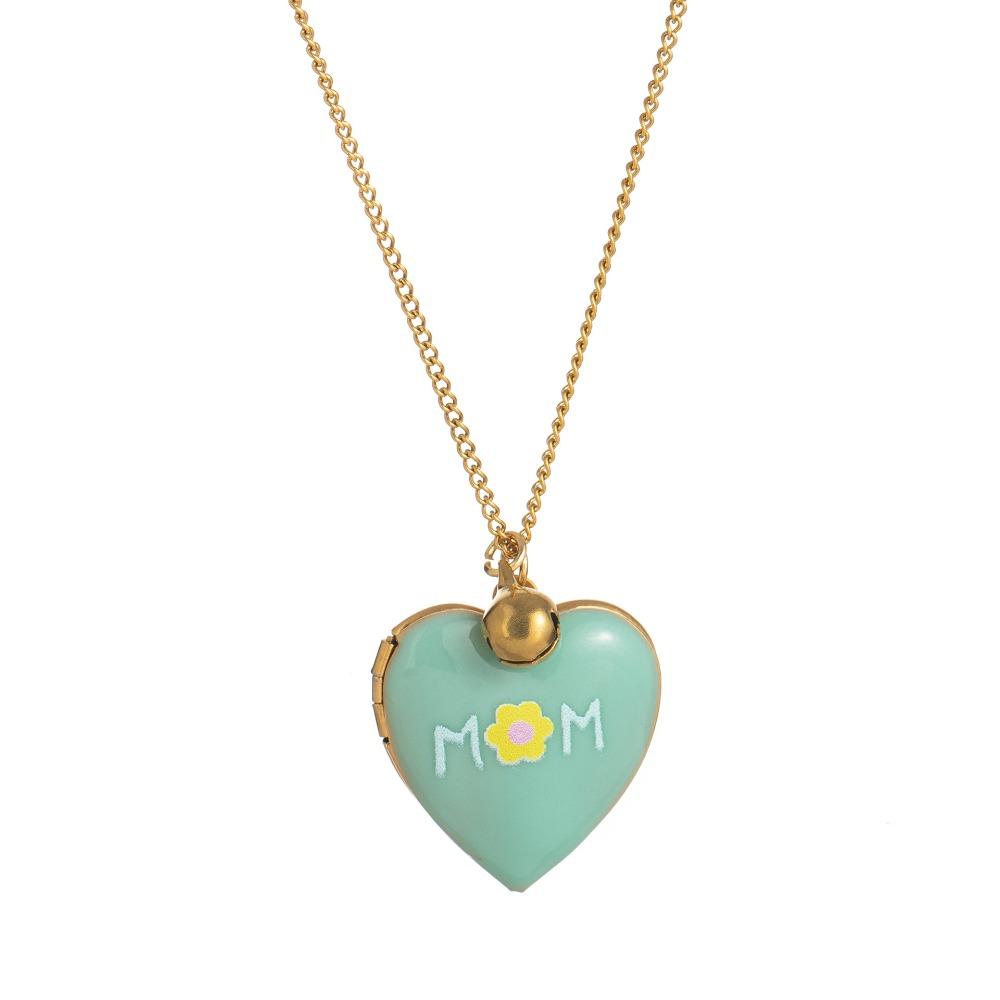 

Adjustable Photo Album Necklace Gold-plated Pendant Necklaces Fashion Heart-shaped Necklace Mother