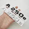 BRI4  NEW 3D ABS Car Letters Logo A250e Badge Sticker Rear Trunk Emblem Decals For Mercedes Benz A250e W177 Tail Marking
