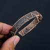 Pure Copper Wire Wrapped Handmade Jewelry Bangle Bracelet Adjustable
