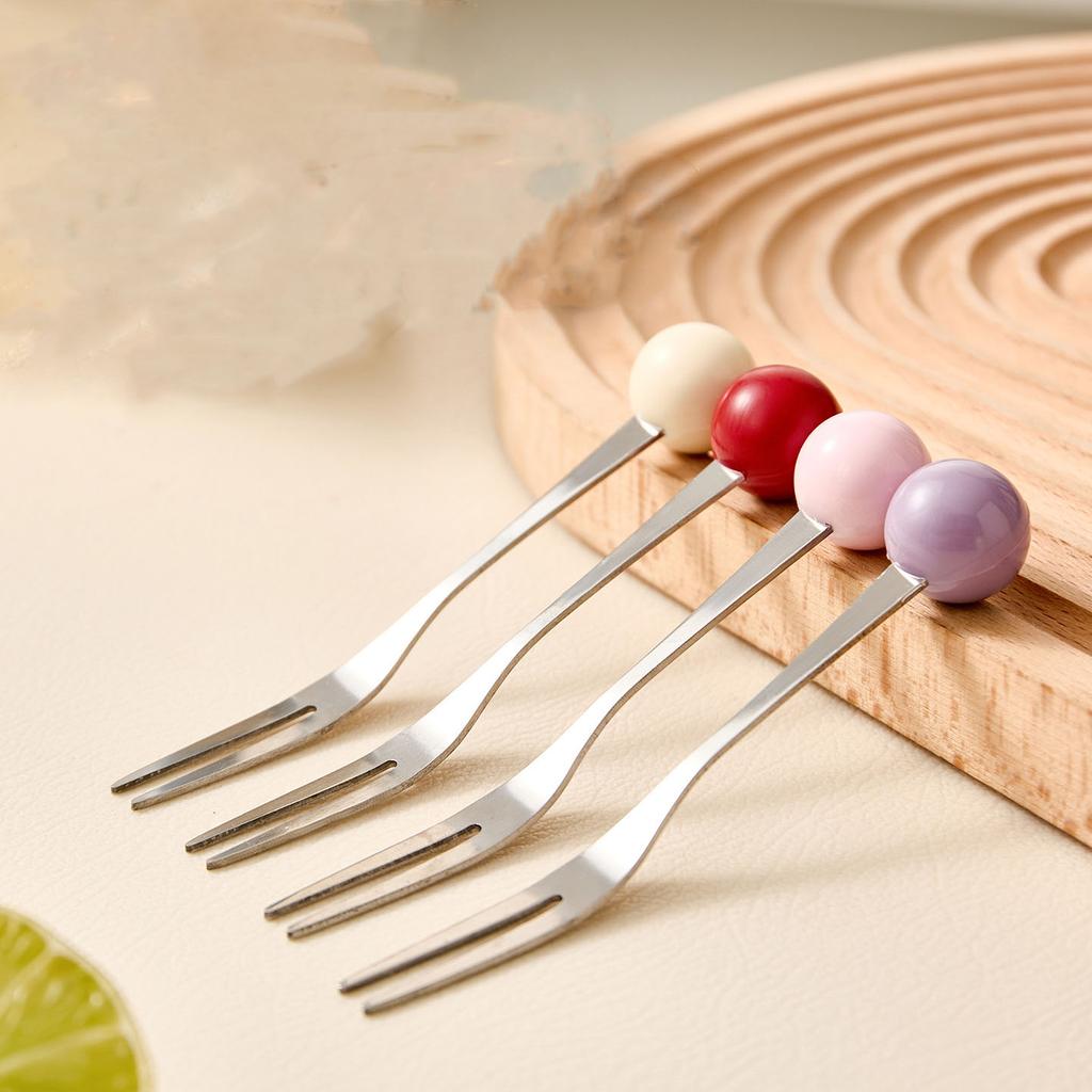 Cute Mushroom Fruit Fork Set, Stainless Steel Dessert Fork with Ceramic Storage Jar, Creative Home Tableware Set
