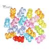 100 Pcs Colorful Bear Beads Clear Acrylic Colored Bear Beads Mini Bear Charms for Bracelet Necklace DIY Crafts Jewelry Making Supplies