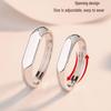 Personalized Glossy Couple Rings: Engraved Open Rings for Long Distance Relationships