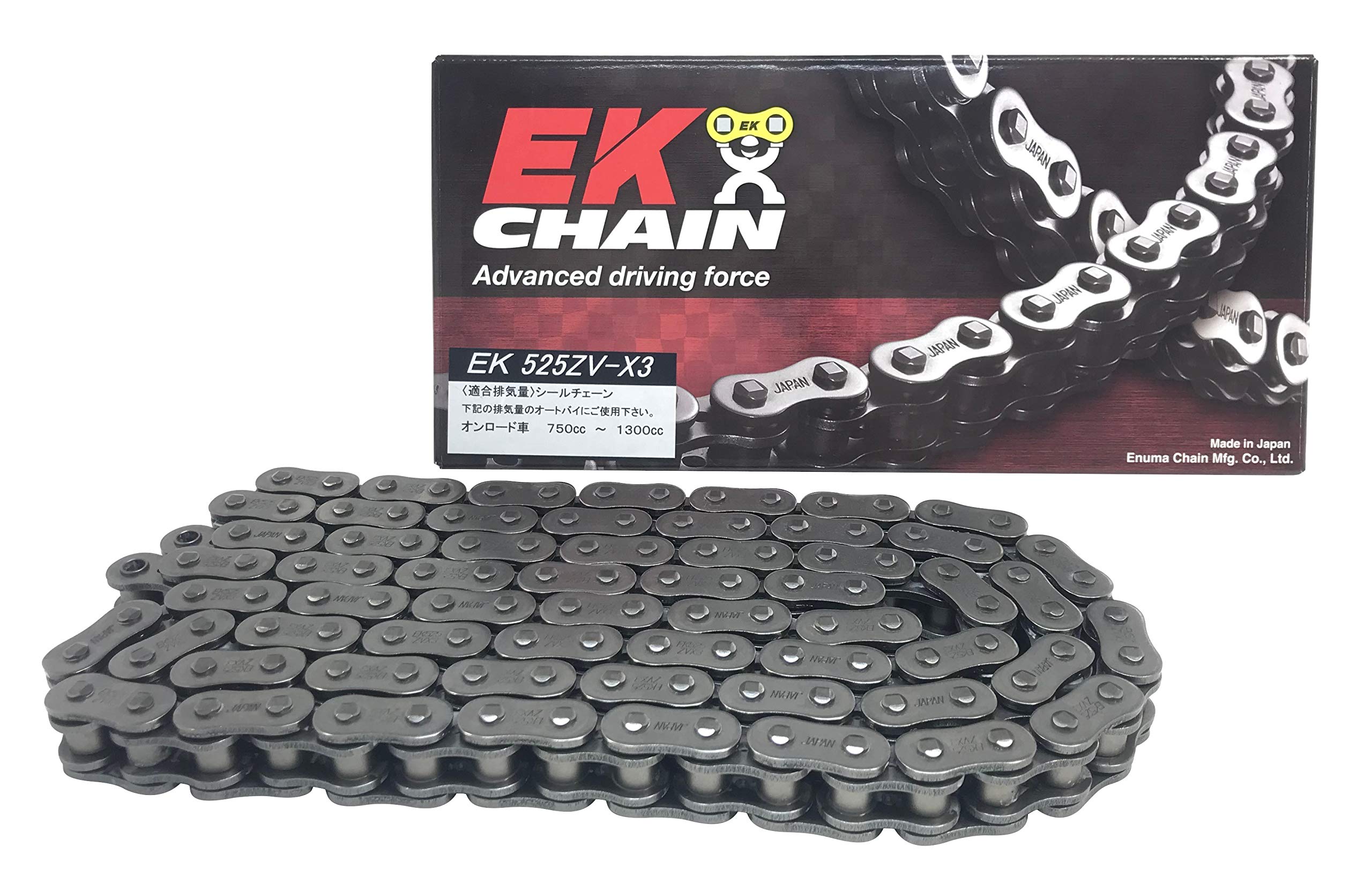 

EK Motorcycle Chain Steel 94L MLJ NX Ring Seal 525ZV-X3 (Caulking Joint)