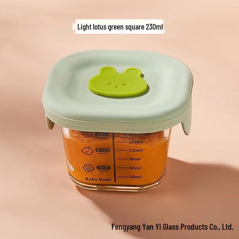 Glass Baby Food Bowl Set: Fresh Storage, Steaming, Cooking & Custard Mold