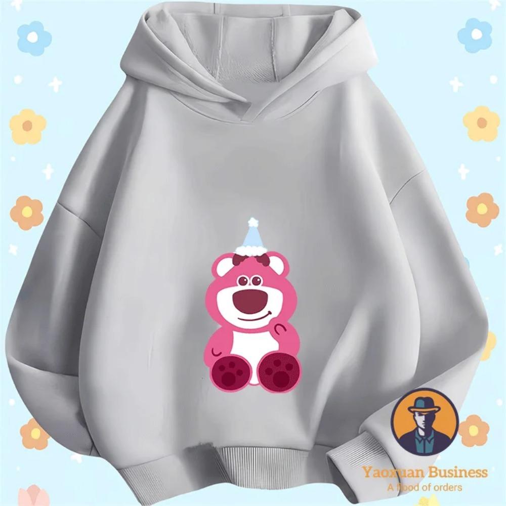 2025 New Arrival Lots-o'-Huggin' Bear Kids Boys Girls Hoodie Cute Cartoon Printed Windproof Warm Autumn Winter Stylish