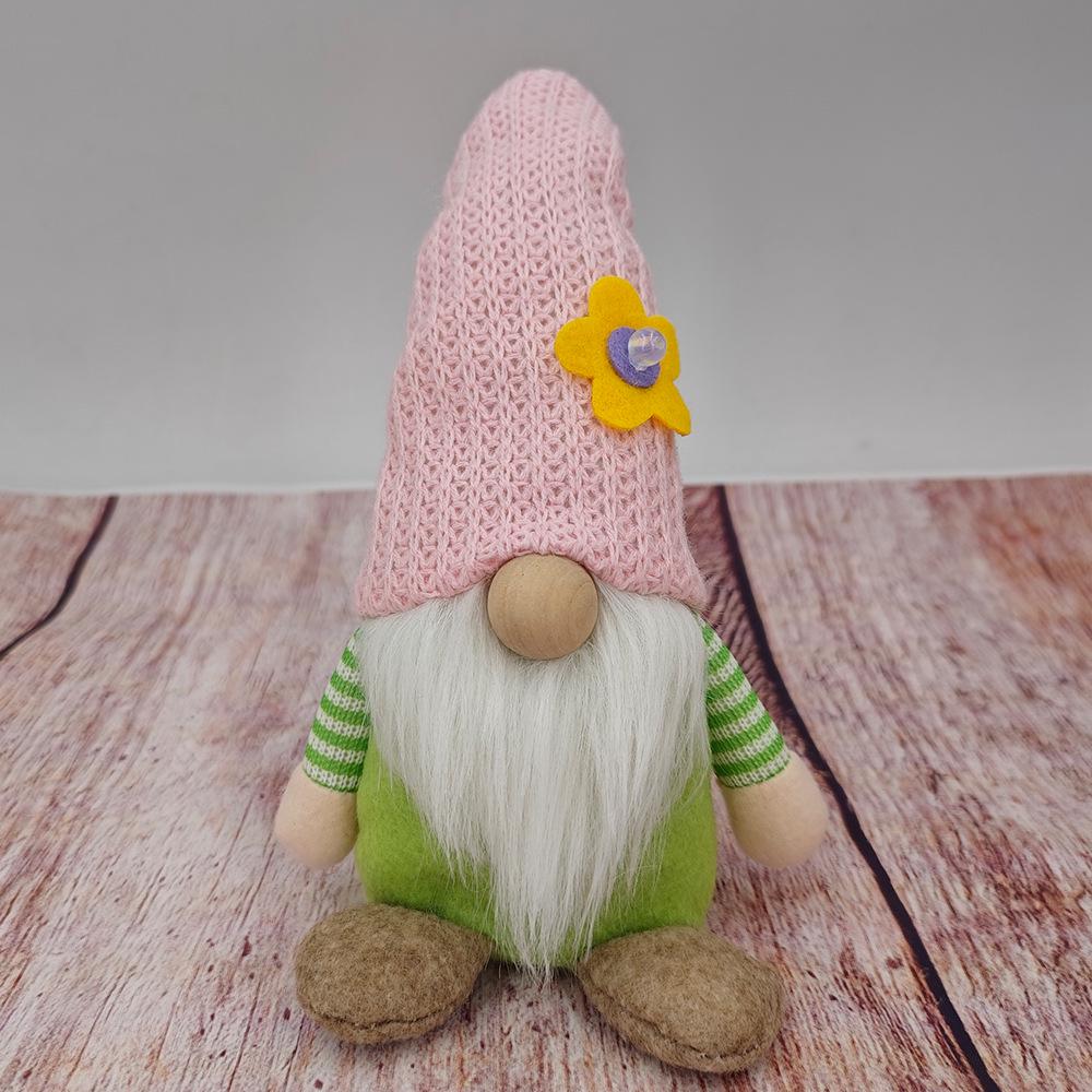 Rudolph Faceless Gnome Dwarf Doll with Knitted Hat - Spring Home Decoration Ornament
