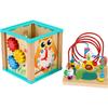 Toys of Wood Oxford Wooden Activity Cube, Motor Skills Cube, Wooden Labyrinth Toy, Loop with Beads, for Babies, Large