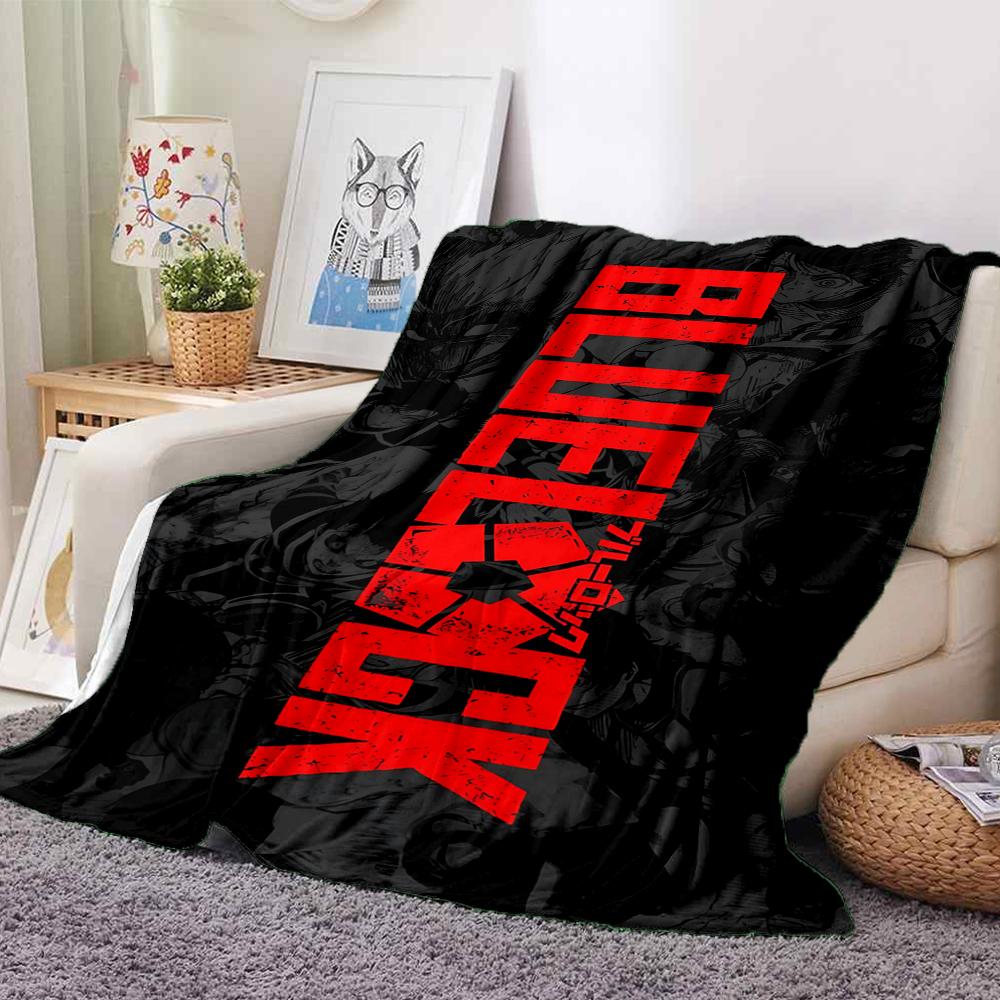 1Pc Blue Lock Passion Flannel Blanket, Soft And Comfortable, Casual Warm, Camping Travel, Christmas, Halloween Xmas Gift S1556