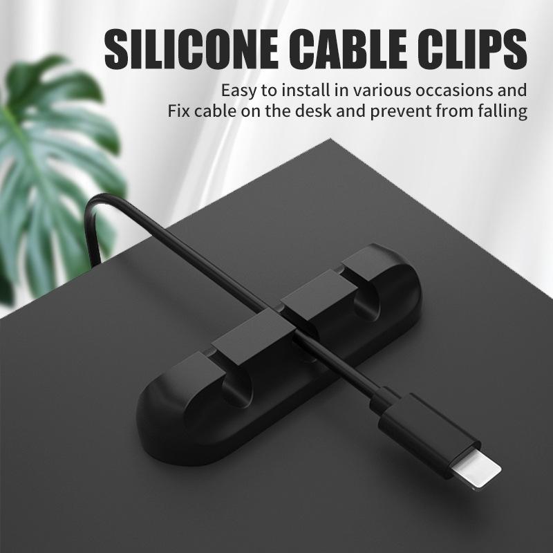 Selbstklebender Silikon-Kabel-Organizer und -Halter für Bürotische