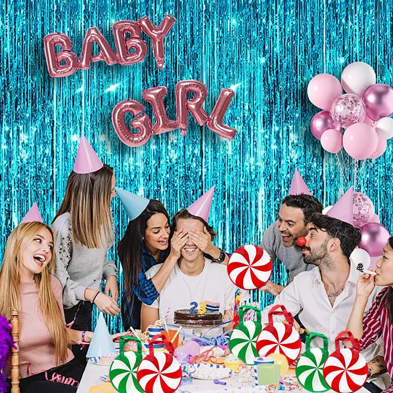 1/10PC Candy Cane-Shaped Birthdays Green & Red Striped Design Weddings Gift Bag Candy Cane Decorations 2 Colors