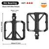 WEST BIKING Dual-DU/3 Bearing Bicycle Pedals Waterproof Wide Anti-Slip Platform Aluminum Alloy Bike Pedal for Mountain Road Bike 6