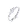 Heart Zircon Minimalist Adjustable Open Ring for Women - Sweet Influencer Design