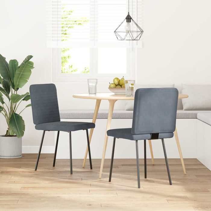 VidaXL Chaises à manger lot de 2 Gris foncé Velours 4101134