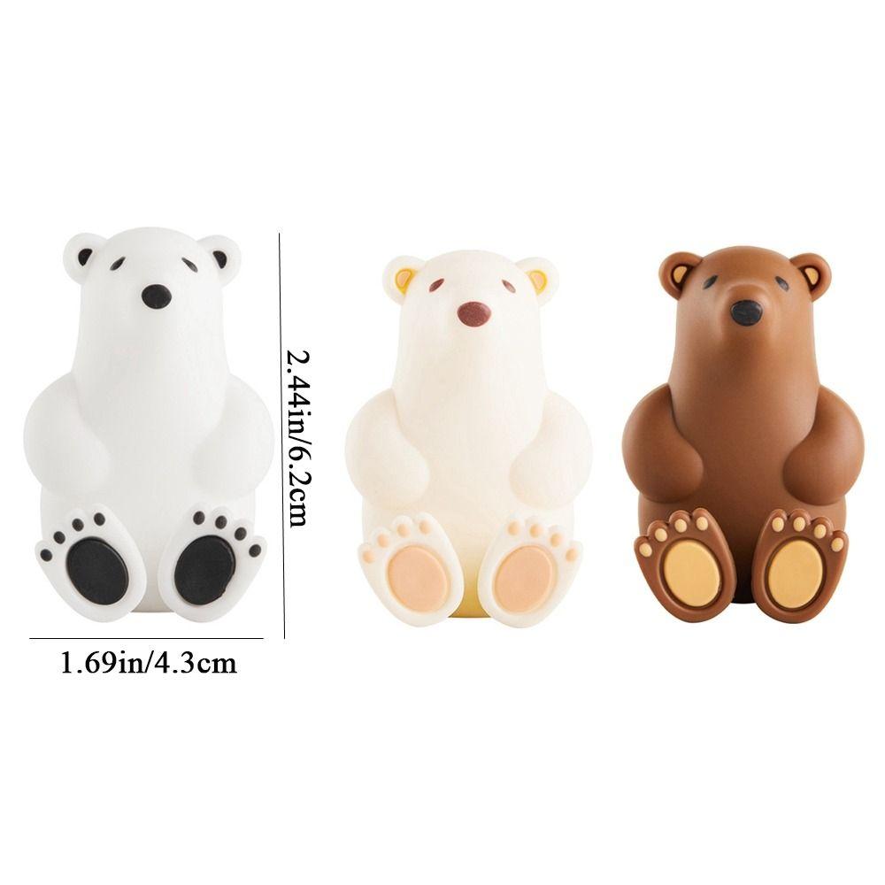 Bear Toothbrush Rack Suction Cup Polar Bear Toothbrush Holder Cute   Bathroom