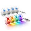 LED Tastatur Schlüsselanhänger Fidget Spielzeug 4 Tasten Tastatur Tastenkappen Fidget Spielzeug Party Stressabbau Tastatur Kappen