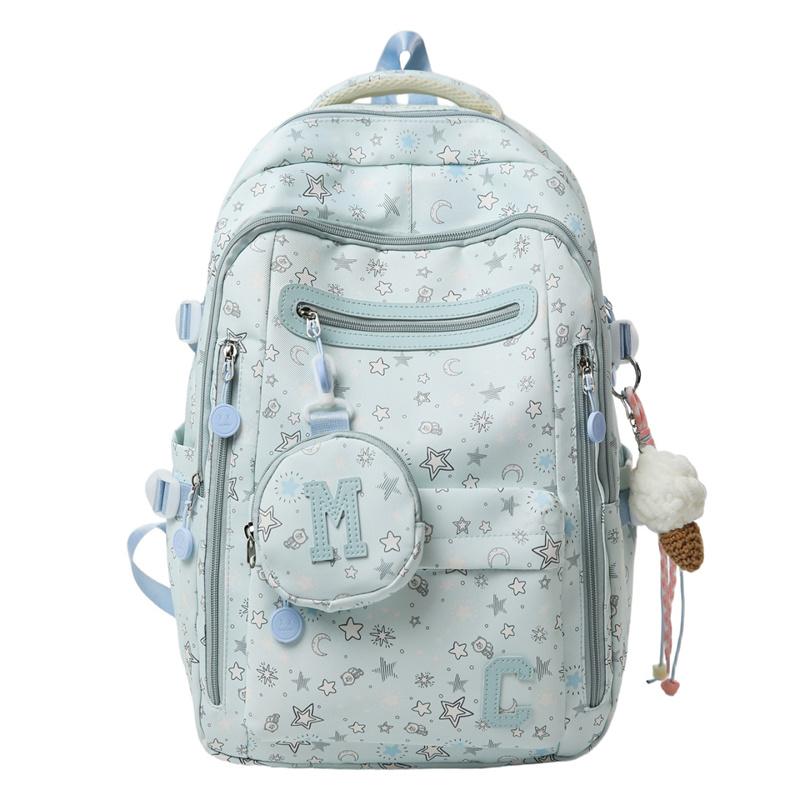 Schoolbag Women's Star Backpack Junior High School Student Lightweight Backpack