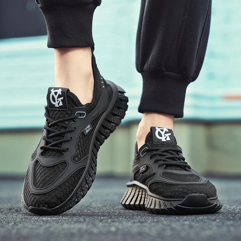 Men's Mesh Sneakers New Summer Mesh Sports Breathable Casual Shoes Comfortable Men's Tennis Shoes Lightweight Running Shoes